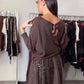 Ensemble 2 pièces pour femme : haut en maille et robe en maille