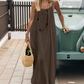 💖Robe longue décontractée à bretelles spaghetti et dos nu pour femme