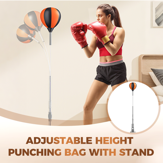 🥊 50% DE RÉDUCTION MAINTENANT ! 💥 Sac de Frappe Réglable en Hauteur avec Support – Stable, Durable & Entraînement Complet 🏋️‍♂️