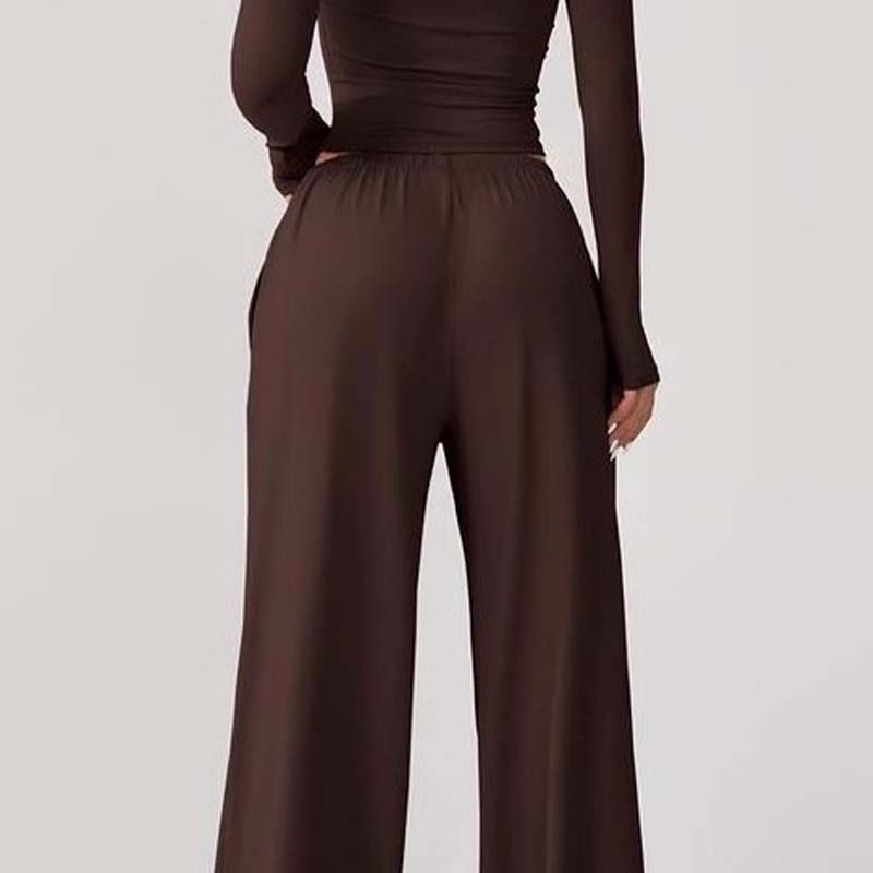 📢📢50 % DE RÉDUCTION !! ⏰Ensemble femme composé d'un haut court décontracté et d'un pantalon à cordon de serrage