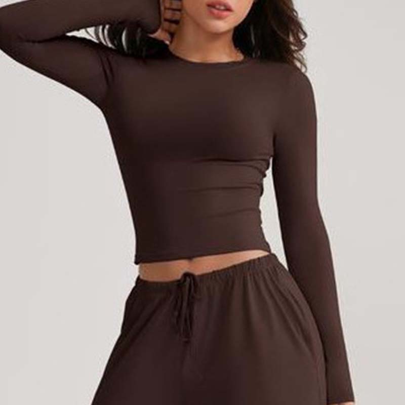 📢📢50 % DE RÉDUCTION !! ⏰Ensemble femme composé d'un haut court décontracté et d'un pantalon à cordon de serrage