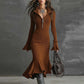 📣Nouveaux articles en promotion !😍Mermaid Elegance – Robe tricotée avec fermeture éclair et manches évasées 💃