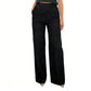 Pantalon droit pailleté taille haute