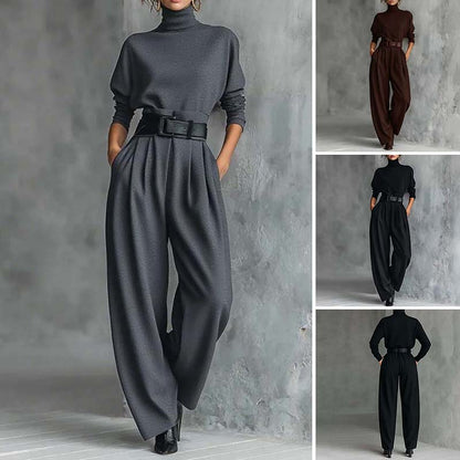 👚 60% DE RÉDUCTION ! 🎉 Ensemble Femme Col Roulé – Élégant, Confortable & Coupe Moderne 👖📦