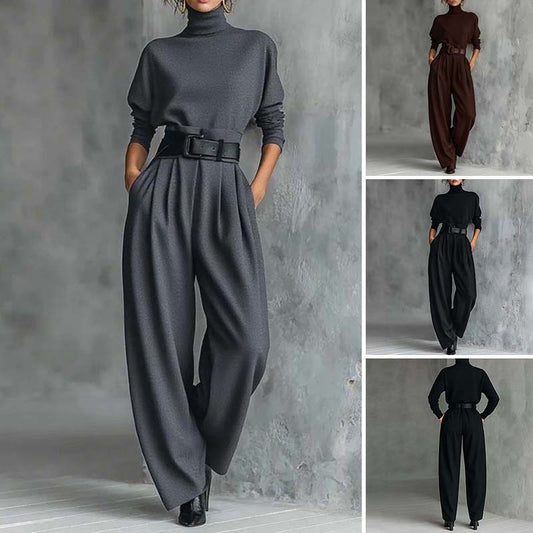 👚 50% DE RÉDUCTION ! 🎉 Ensemble Femme Col Roulé – Élégant, Confortable & Coupe Moderne 👖📦