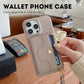 Coque de téléphone protectrice avec portefeuille, miroir et dragonne