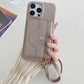 Coque de téléphone protectrice avec portefeuille, miroir et dragonne