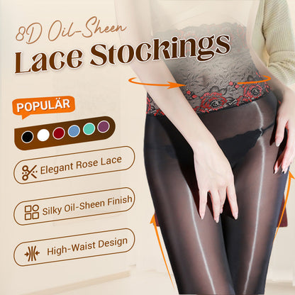 🧦 50% DE RÉDUCTION ! ✨ Lot Avantageux : Bas en Dentelle 8D + Trousse à Cosméticos – Look Brillant, Confort Doux & Idéal pour Cadeau 💝