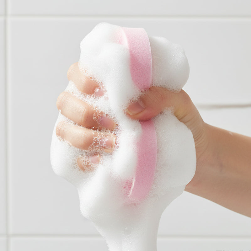 Éponge de bain exfoliante douce