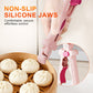 Pince multifonction 4 en 1 en silicone anti-brûlure pour bol