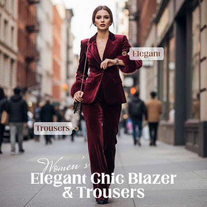 Blazer et pantalon élégants et chics pour femmes