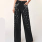Pantalon en denim élégant et orné pour femmes