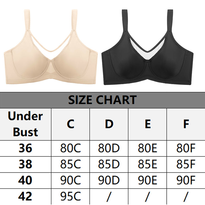 ❄️60 % de réduction ! Soutien-gorge grande taille – Armatures souples, bonnets ultra-fins & tulle élégant pour un confort toute la journée 💖🩲