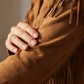 Veste en faux daim à pompons pour femme