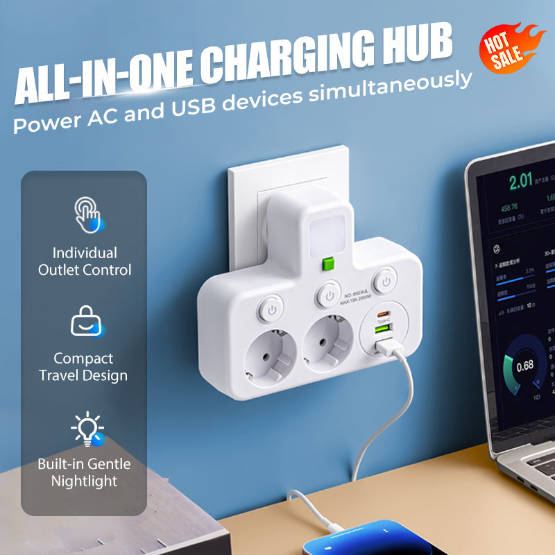 📢📢50 %  DE RÉDUCTION !! ⏰Multiprise intelligente avec ports USB