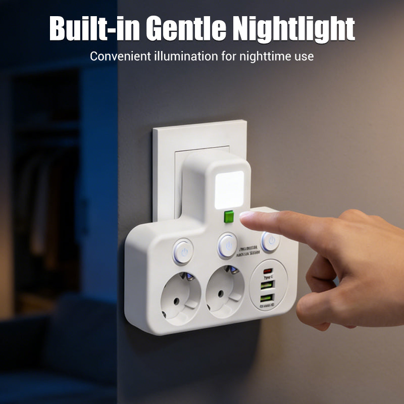 📢📢50 %  DE RÉDUCTION !! ⏰Multiprise intelligente avec ports USB