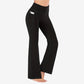 Legging de yoga taille haute, effet galbant, rehaussant les fesses, gainant le ventre, avec poche, coupe bootcut
