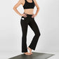 Legging de yoga taille haute, effet galbant, rehaussant les fesses, gainant le ventre, avec poche, coupe bootcut