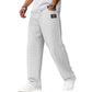 Pantalon long ample en maille gaufrée minimaliste