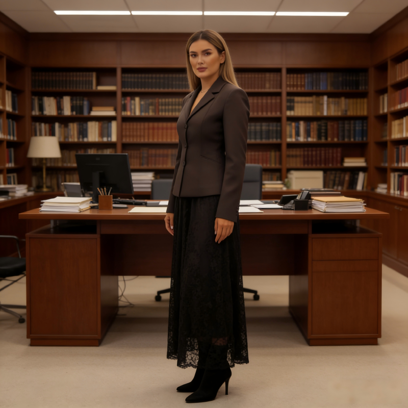 Ensemble 2 pièces élégant pour femme composé d'un blazer et d'une jupe délicate