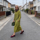 Women's Long Sleeve Cocoon Midi Dress