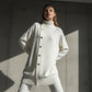 Gilet boutonné à col montant pour femme