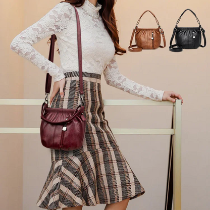 👜 50% DE RÉDUCTION ! 💼 Sac à main cube en cuir – Design plissé, Léger & Polyvalent ✨