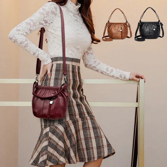 👜 50% DE RÉDUCTION ! 💼 Sac à main cube en cuir – Design plissé, Léger & Polyvalent ✨