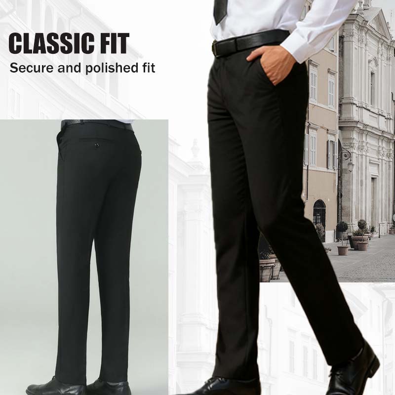 👖 60% de Réduction! 🤵 Pantalon de Costume Classique pour Homme – Léger, Extensible & Confort Toute la Journée ✨