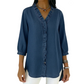 📢📢50 % de réduction !! ⏰Chemise décontractée à volants et col en V pour femme