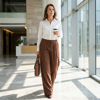 💎 -50% SUR LE PANTALON CORDUROY ! 💎 Taille Haute, Coupe Large & Anti-Froisse