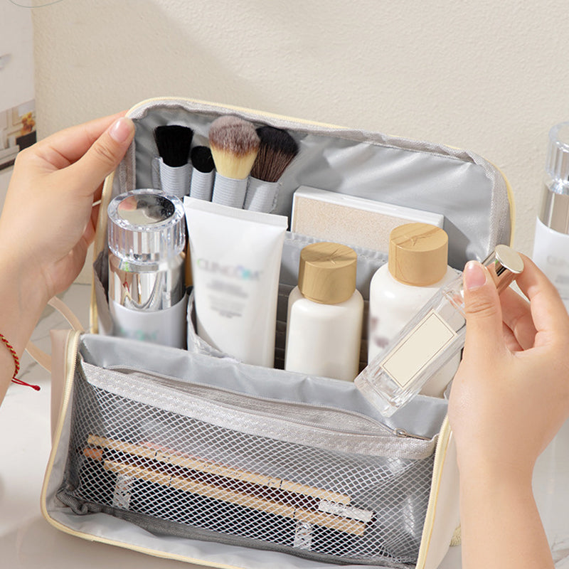 📢📢50 % de réduction !! ⏰Trousse à cosmétiques élégante à compartiments – Style minimaliste, rangement intelligent et ultra-pratique ✨