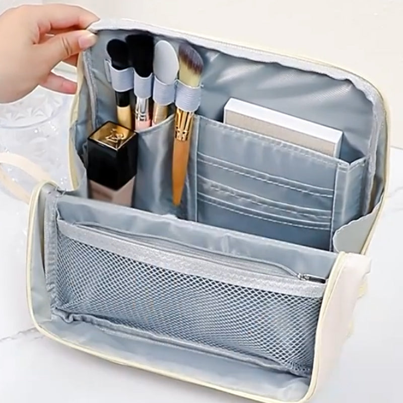 📢📢50 % de réduction !! ⏰Trousse à cosmétiques élégante à compartiments – Style minimaliste, rangement intelligent et ultra-pratique ✨