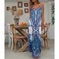 🎁Robe longue sans manches à col en V et imprimé rétro pour femme🎁Achetez 2 livraison gratuite