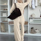 Ensemble deux pièces uni pour femme