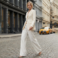 Pantalon large à taille haute élégant pour femme