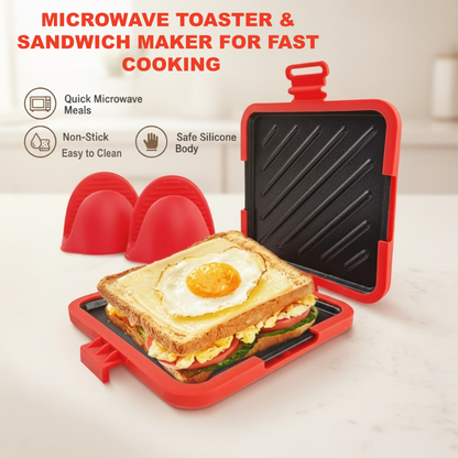 🍞50% DE RÉDUCTION✨Tout-en-Un Magique – Micro-ondes, Grille-Pain & Sandwich Maker Compact | Gain de Place, Gain de Temps 🔥