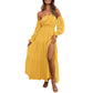 Robe femme à épaules dénudées et taille haute