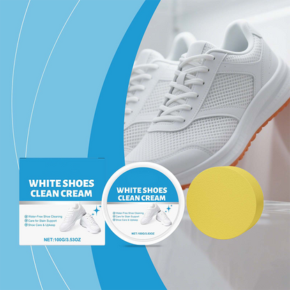💎Achetez 2, Obtenez 1 Gratuit ! 💎 Crème Nettoyante Sans Eau pour Chaussures Blanches – Puissante, Douce & Portable