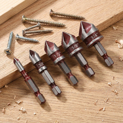 ✨ Jeu de forets à fraiser en acier à haute teneur en carbone — Perçage de précision pour le bois et le métal ! ✨