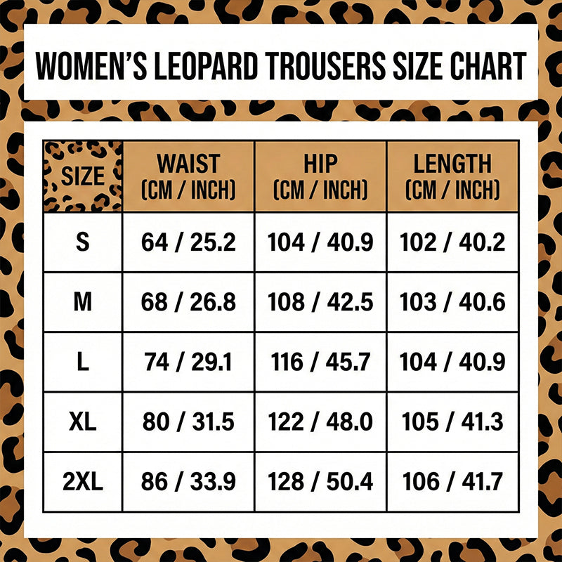 📢📢50 %  DE RÉDUCTION !! ⏰Pantalon droit à taille haute pour femme, imprimé léopard