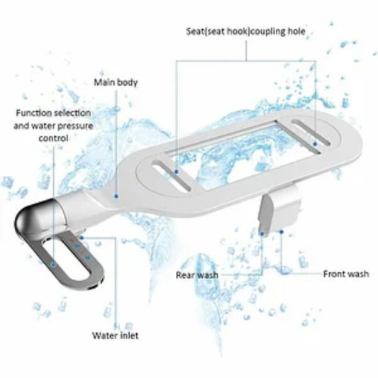 🚽50% DE RÉDUCTION ! 🚿 Accessoire de Bidet Sans Électricité à Double Buse – Nettoyage Hygiénique, Pression Réglable & Installation Facile en 15 Min ! 🛠️