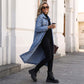 💐50% DE RÉDUCTION💥Manteau Boutonné Long en Denim – Style & Confort toute la Journée🧥🌿