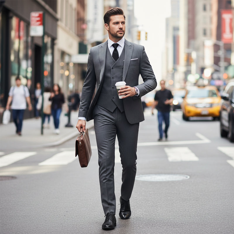 🔥 50% DE RÉDUCTION EXCLUSIVE ! ✨ Costume 3 Pièces Homme Slim Fit – Look Complet Pro & Cérémonie 🤵