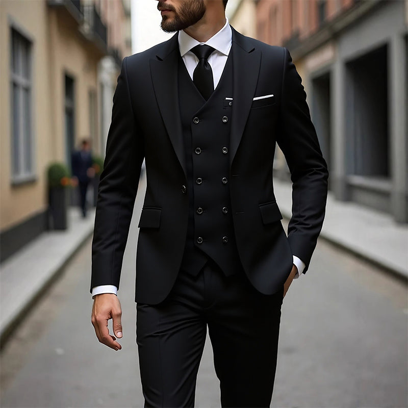 🔥 50% DE RÉDUCTION EXCLUSIVE ! ✨ Costume 3 Pièces Homme Slim Fit – Look Complet Pro & Cérémonie 🤵