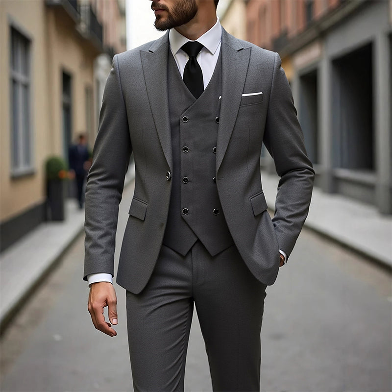 🔥 50% DE RÉDUCTION EXCLUSIVE ! ✨ Costume 3 Pièces Homme Slim Fit – Look Complet Pro & Cérémonie 🤵
