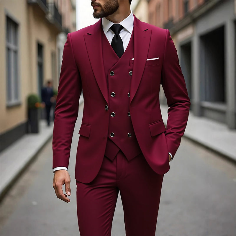 🔥 50% DE RÉDUCTION EXCLUSIVE ! ✨ Costume 3 Pièces Homme Slim Fit – Look Complet Pro & Cérémonie 🤵