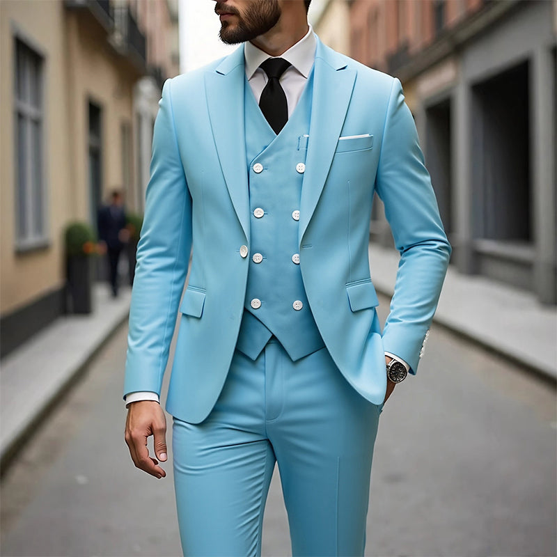 🔥 50% DE RÉDUCTION EXCLUSIVE ! ✨ Costume 3 Pièces Homme Slim Fit – Look Complet Pro & Cérémonie 🤵
