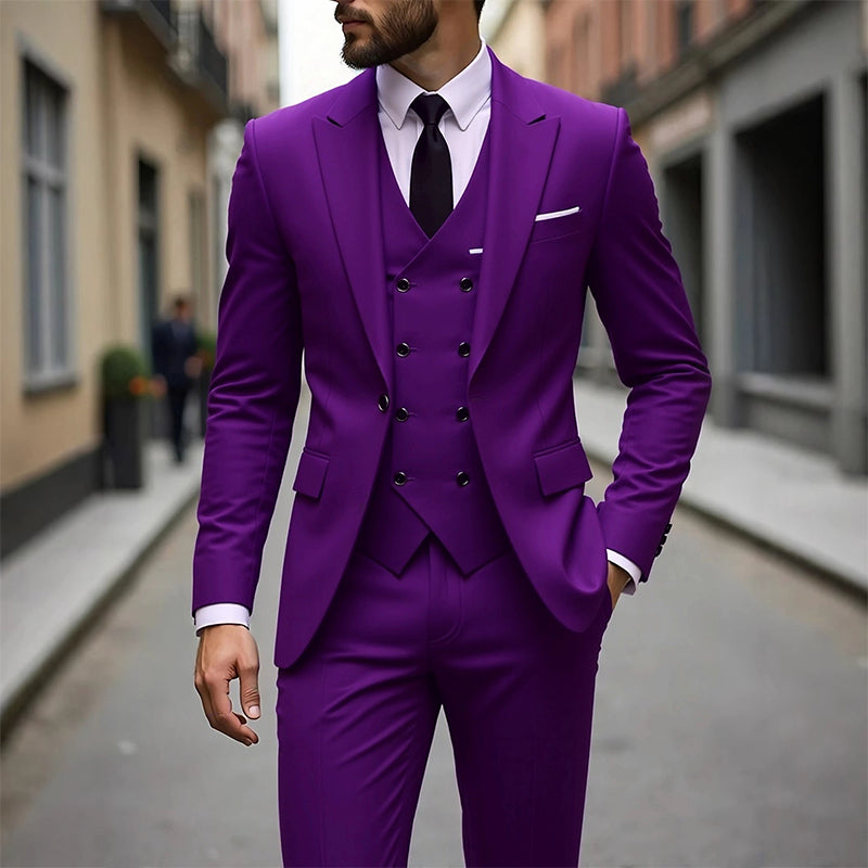 🔥 50% DE RÉDUCTION EXCLUSIVE ! ✨ Costume 3 Pièces Homme Slim Fit – Look Complet Pro & Cérémonie 🤵