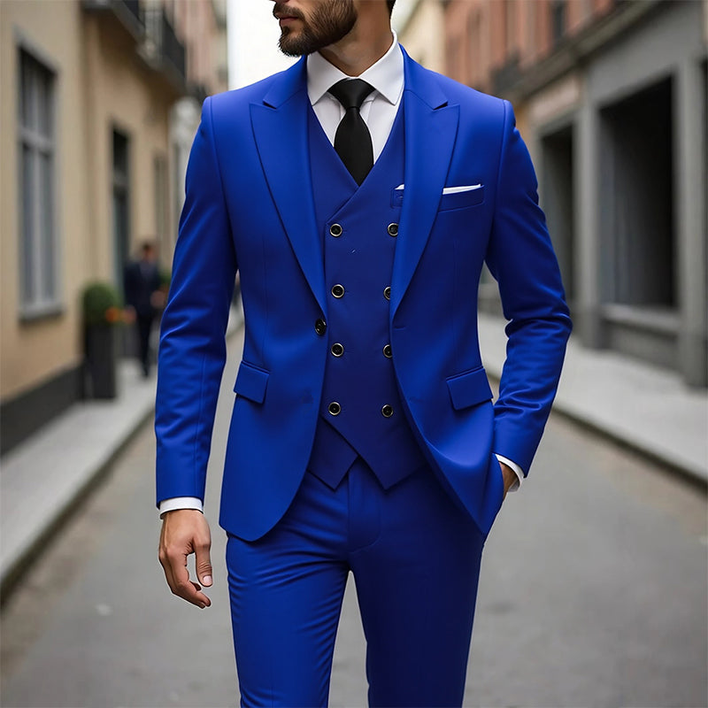 🔥 50% DE RÉDUCTION EXCLUSIVE ! ✨ Costume 3 Pièces Homme Slim Fit – Look Complet Pro & Cérémonie 🤵